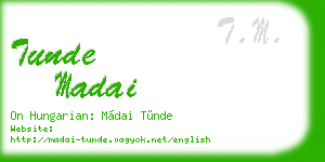 tunde madai business card