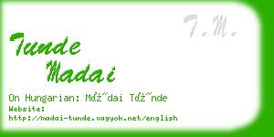 tunde madai business card